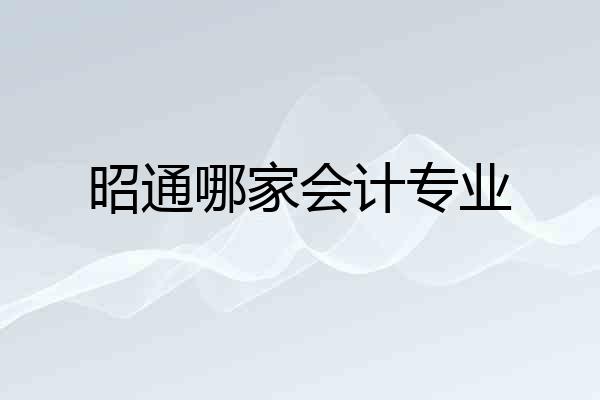昭通哪家会计专业
