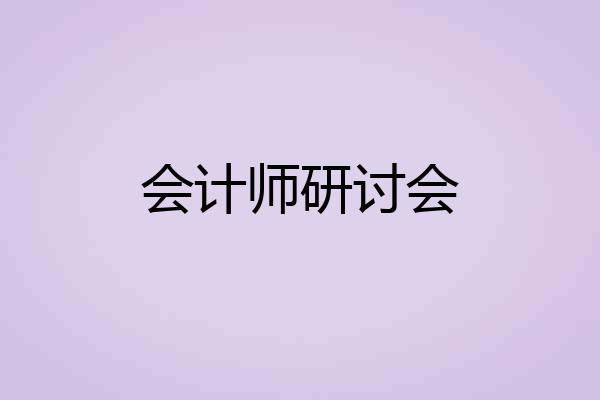 会计师研讨会