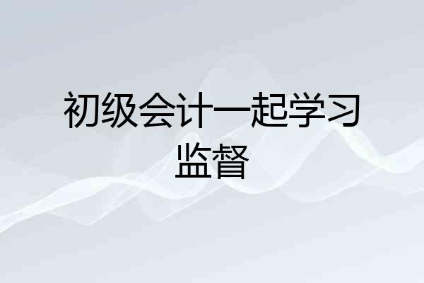 初级会计一起学习监督