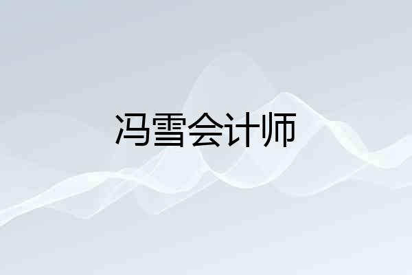 冯雪会计师