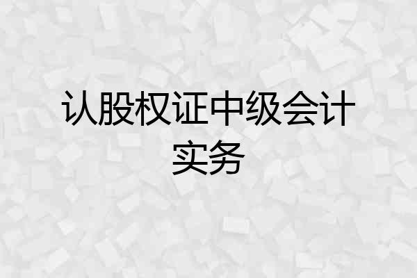 认股权证中级会计实务