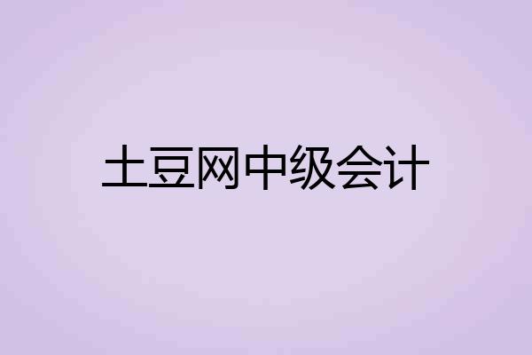 土豆网中级会计