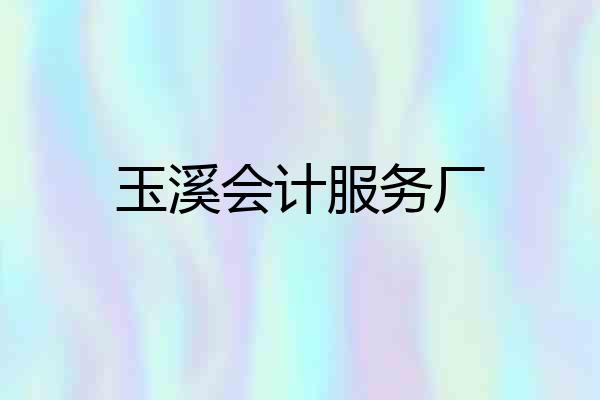 玉溪会计服务厂