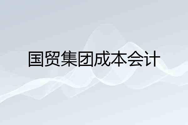 国贸集团成本会计