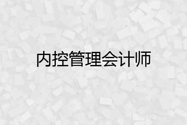 内控管理会计师