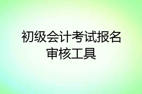 初级会计考试报名审核工具