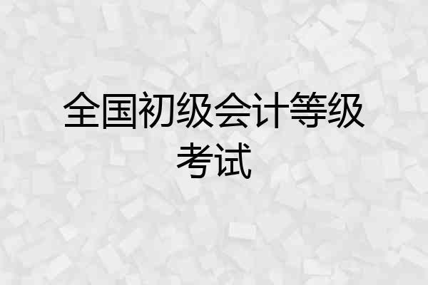 全国初级会计等级考试