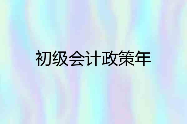 初级会计政策年