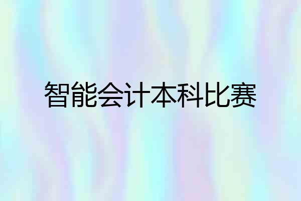 智能会计本科比赛