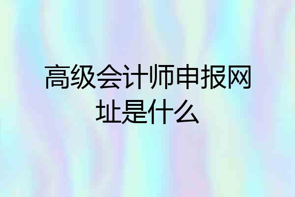 高级会计师申报网址是什么