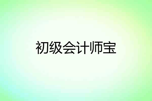 初级会计师宝
