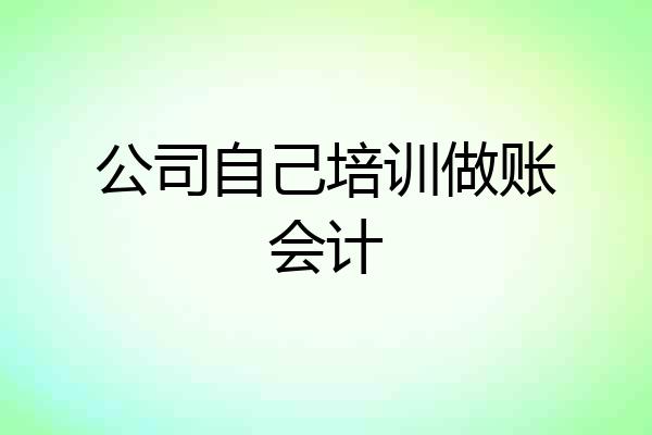 公司自己培训做账会计