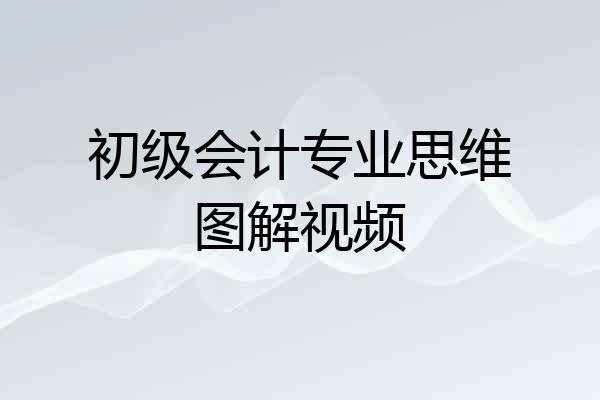 初级会计专业思维图解视频
