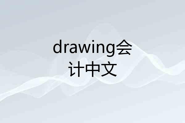 drawing会计中文