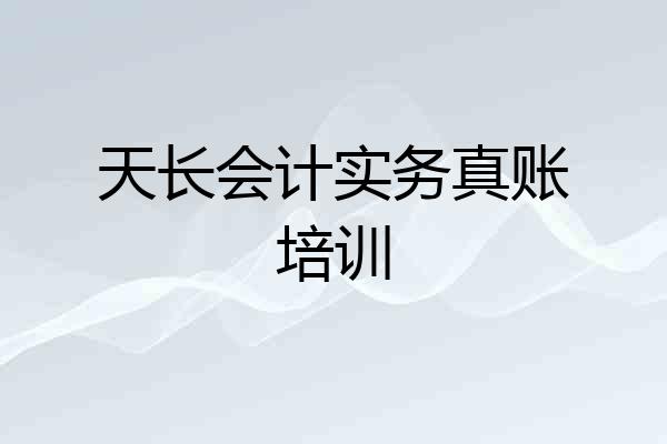 天长会计实务真账培训