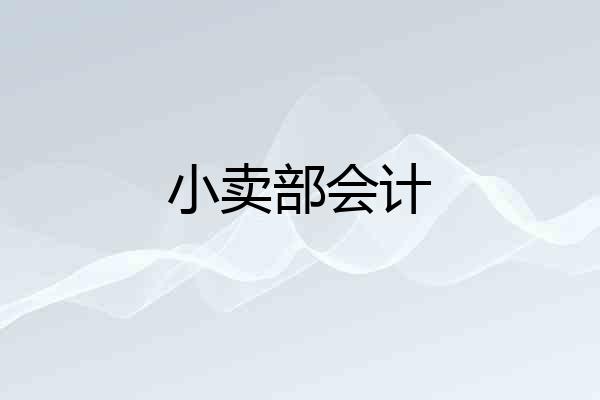 小卖部会计