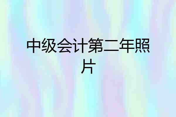 中级会计第二年照片