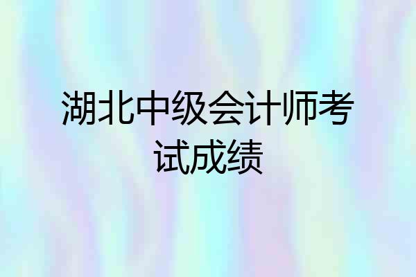 湖北中级会计师考试成绩