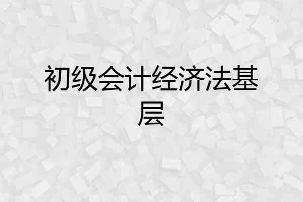初级会计经济法基层