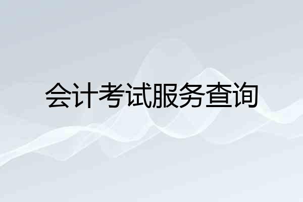 会计考试服务查询