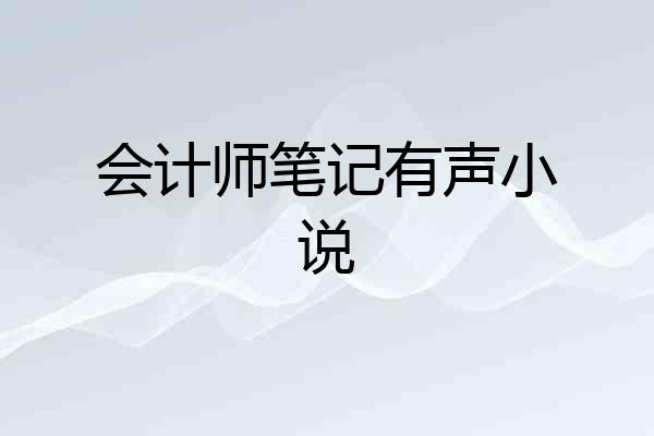 会计师笔记有声小说