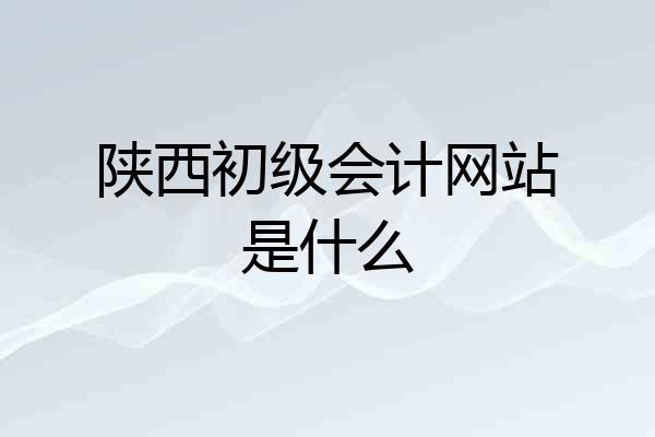 陕西初级会计网站是什么
