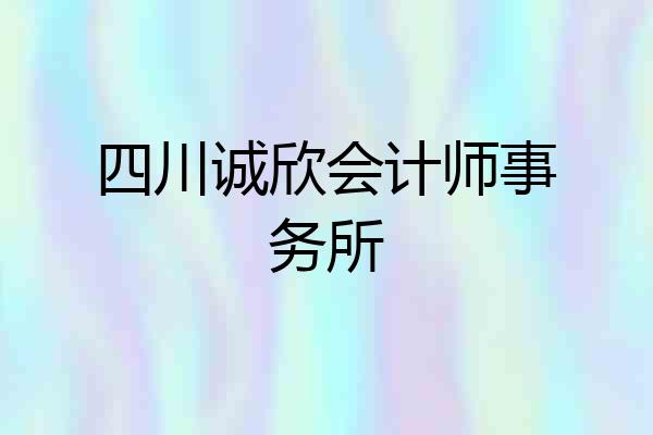 四川诚欣会计师事务所
