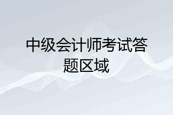 中级会计师考试答题区域