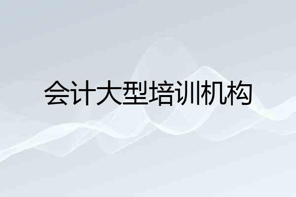 会计大型培训机构