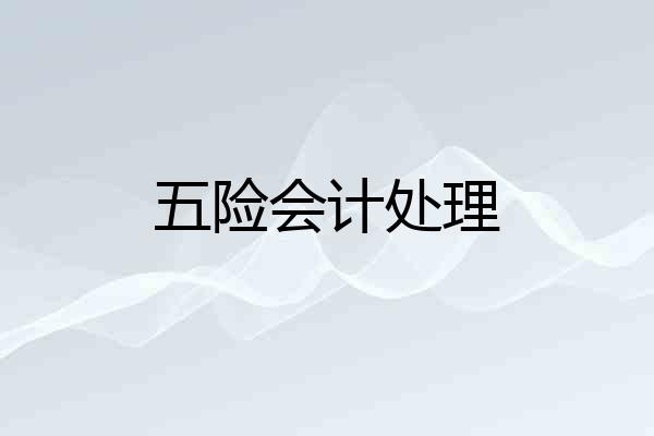 五险会计处理