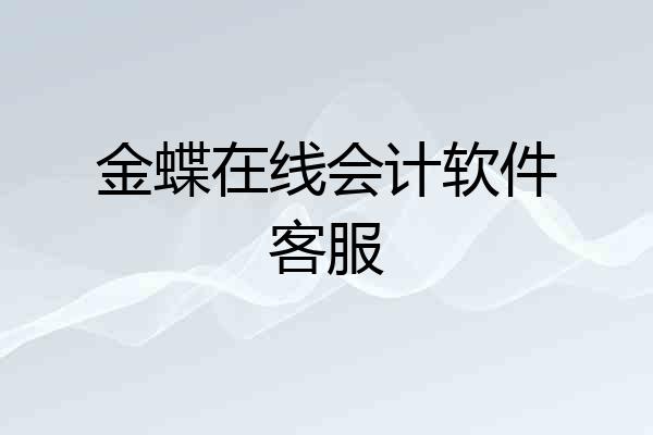 金蝶在线会计软件客服