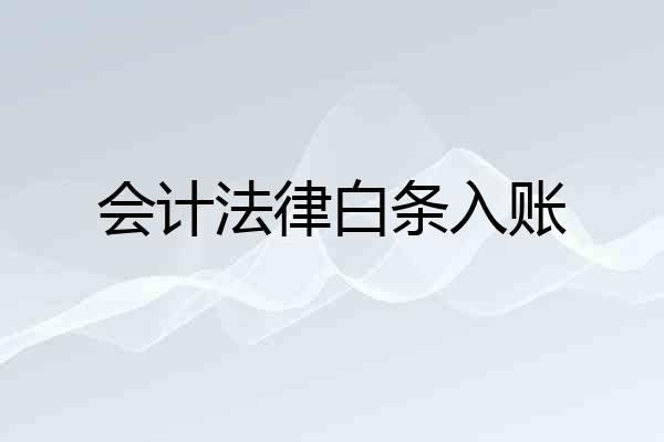 会计法律白条入账