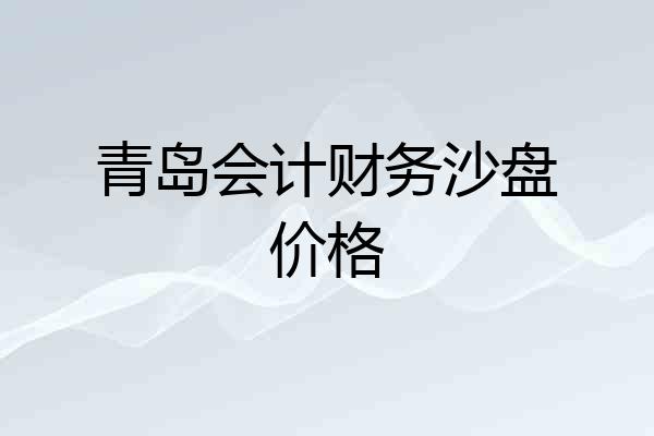 青岛会计财务沙盘价格