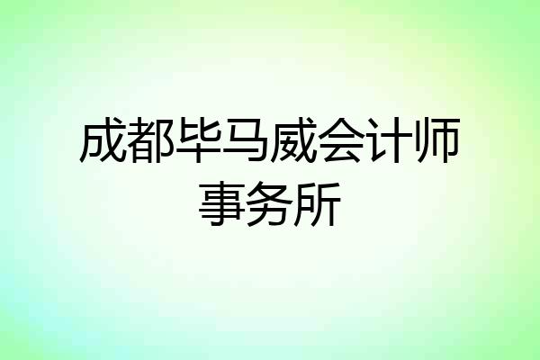 成都毕马威会计师事务所