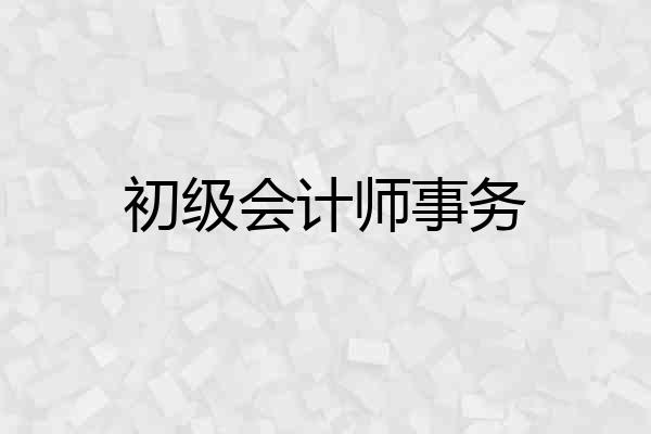 初级会计师事务
