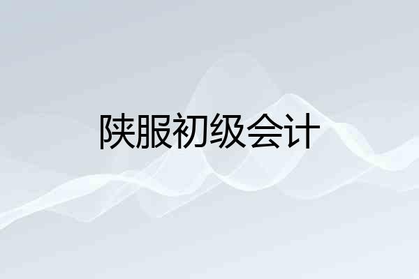陕服初级会计