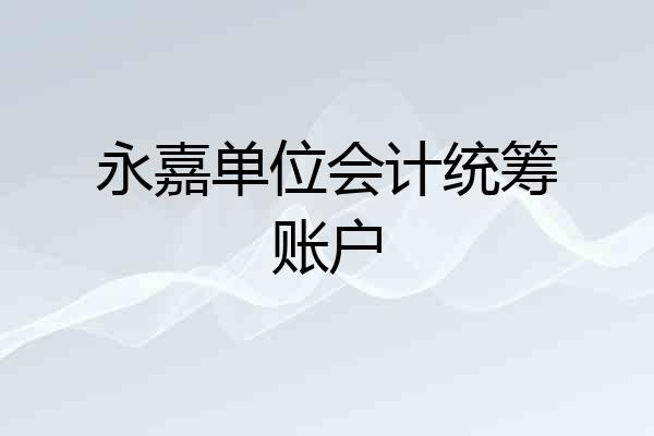 永嘉单位会计统筹账户