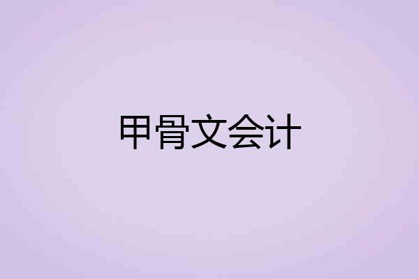 甲骨文会计