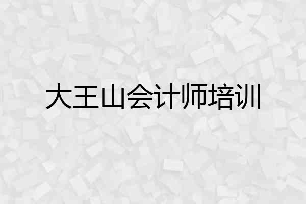 大王山会计师培训