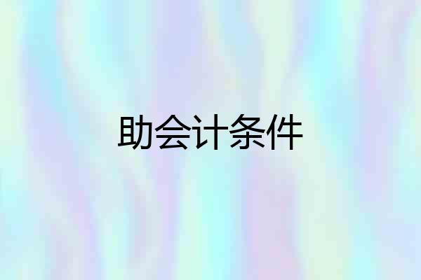 助会计条件