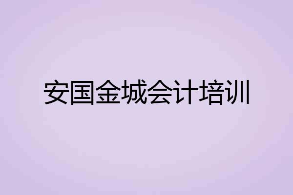 安国金城会计培训