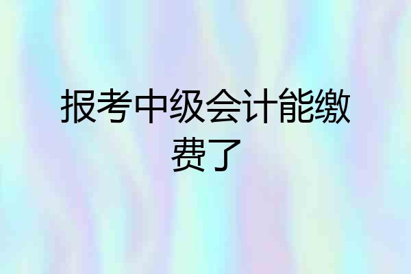 报考中级会计能缴费了