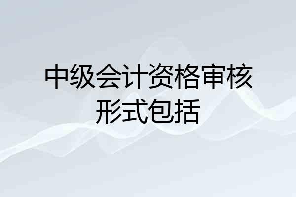 中级会计资格审核形式包括