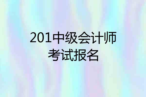 201中级会计师考试报名