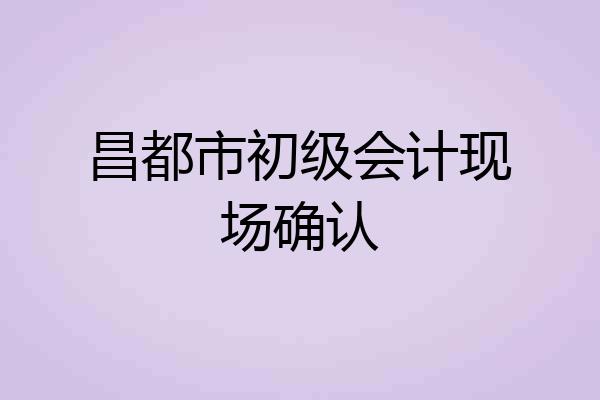昌都市初级会计现场确认