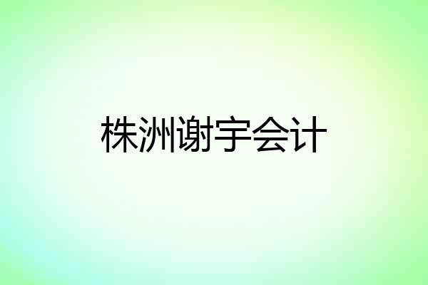株洲谢宇会计
