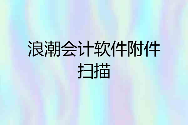 浪潮会计软件附件扫描