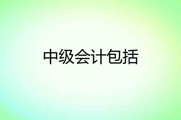 中级会计包括