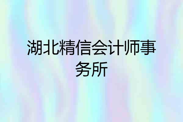 湖北精信会计师事务所