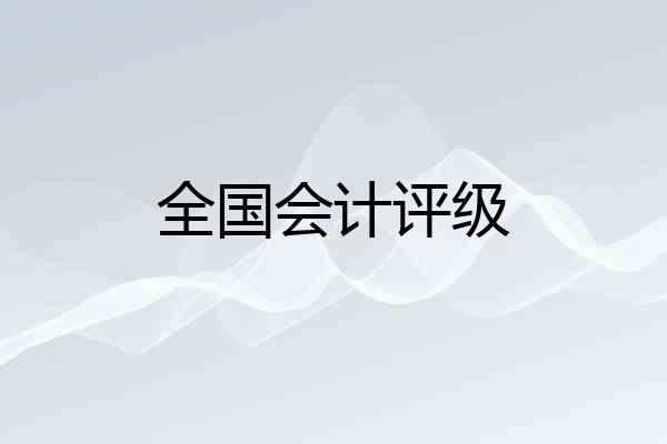 全国会计评级